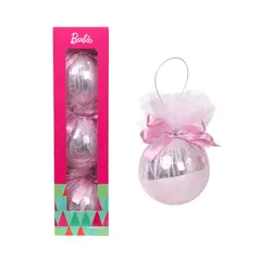 BARBIE - Set Bolas Navidad Arbol X3 unds 8cm Modelo 2