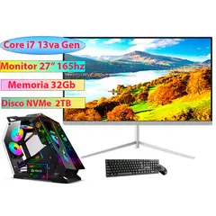 INTEL - Computadora Gamer Core i7-13700 Monitor 27 FullHD, 32GB Video 6GB, SSD 2TB