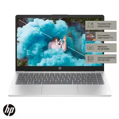 HP - Laptop 14-EM0010LA 14” FHD AMD Ryzen 5 7520U 16GB 512GB SSD, Windows 11, Español