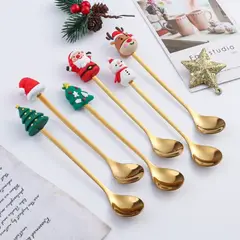 GENERICO - Mini Cubiertos con Diseño Navideño set x6