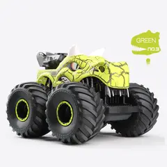 GENERICO - Monster Truck Dino con pulverización y acrobacias 360°-Verde