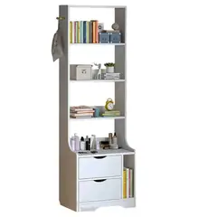 GENERICO - Velador Moderno con Estante Runby Blanco Amore Home