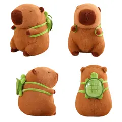 GENERICO - Peluche Capibara con Mochila de Tortuga 30cm