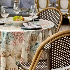 CASIOPIA - Mantel antimanchas redondo 810 sillas ARRECIFE