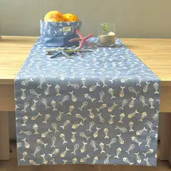 CASIOPIA - Camino antimanchas ASIA AZUL 220 m x 40 cm