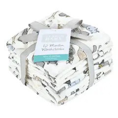 HUDSON - PAÑITOS DE MUSELINA PACK X 12UN - SAFARI BEIGE