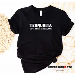 IMPRESIONARTE - Polo Ternurita con Mal Caracter 100% algodón manga corta