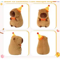 GENERICO - Peluche Capibara Happy Birthday 30cm