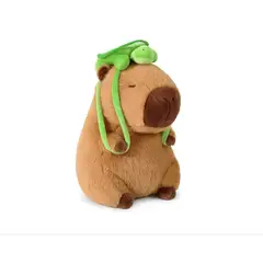 GENERICO - Peluche Capibara con Mochila de Tortuga 30cm