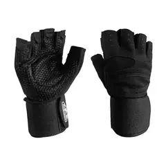 GENERICO - Guantes Deportivos para Pesas gym con Muñequera Talla L