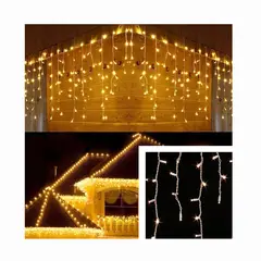 GENERICO - Luces Cascada Navideña 400 Led de 10 Metros en Amarillo