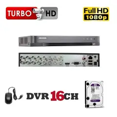 HIKVISION - Grabador DVR 16CH 720P 1080p Lite con AUDIO 2TB