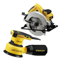 STANLEY - Sierra Circular 7 1/4'' 1600W + Lijadora Excentrica 5'' SC16-K10
