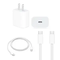 OEM - Adaptador de carga USB-C 20W con Cable Tipo C a C 1M para iPhone
