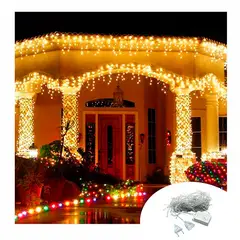 GENERICO - LUCES CASCADAS 200 LED NAVIDEÑAS 5 METROS