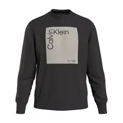 CALVIN KLEIN - SWEATSHIRT SQUARE LOGO SWEATSHIRT