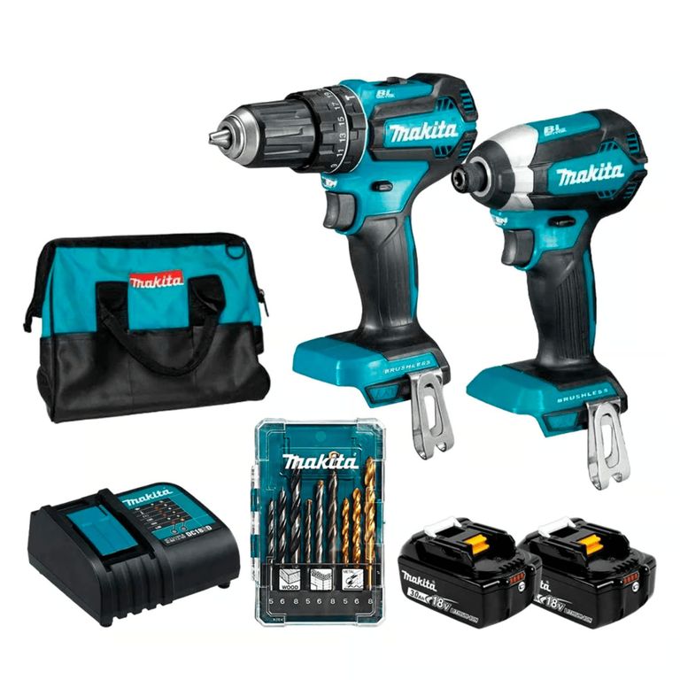 Taladro 1/2''+ Atornillador 1/4’’ Inc 2 Bat y Carg DLX2283S