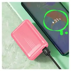 CAFINI - Powerbank Pórtatil de 6000 mAH - Rosa