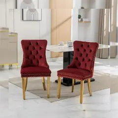 DMUEBLES - DM Comedor 2 sillas Italy - Blanco y Negro/Granate