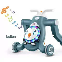 GENERICO - Andador (Caminador) 3 en 1 luces musical Azul Verdoso