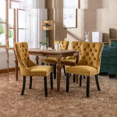 DMUEBLES - DM Comedor 4 sillas Italy - Mostaza