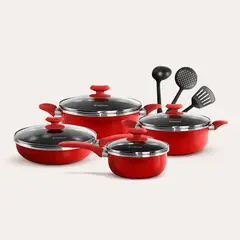 FINEZZA - Juego de ollas antiadherentes de 11 piezas