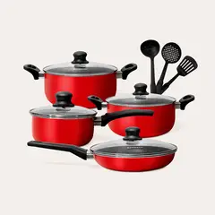 FINEZZA - Juego de ollas antiadherentes ultragranito de 11 piezas