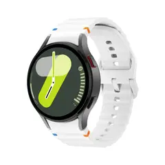 GENERICO - Correa deportiva silicona para Samsung galaxy watch 7 - blanco