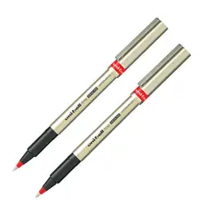 UNI BALL - UNI UB-177 Bolígrafo Tinta Líquida Fine DELUXE Rojo x 2