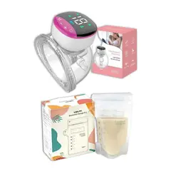 GENERICO - Pack Extractor De Leche Manos Libres + Bolsas De Almacenamiento