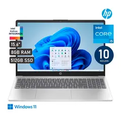 HP - Laptop 15.6 HD Intel Ci5 15-fd0055la 8GB 512GB 12va Gen Windows 11 - Plateada