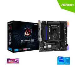 ASROCK - PLACA B760M PG RIPTIDE WIFFI 4DDR5 7200MHz 128GB LGA 1700