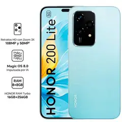 HONOR - 200 LITE 8GB 256GB NUEVO - CELESTE
