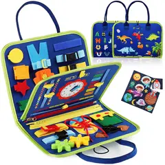 GENERICO - Tablero Sensorial Azul Niños Juguetes Educativo