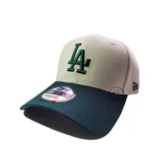 GENERICO - GORRO NEW ERA LA VERDE OSCURO CON CREMA LOS ANGELES