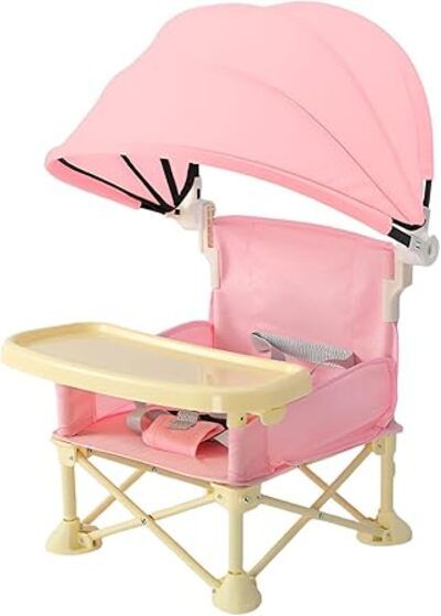 Silla de alimentación para niños color Rosado