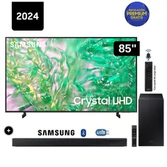 SAMSUNG - Televisor LED Smart TV 85 Crystal UHD 4K - UN85DU8000GXPE + Soundbar HW - C450