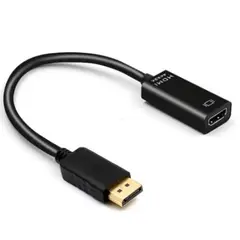GENERICO - Adaptador Displayport a Hdmi Cable Convertidor Negro