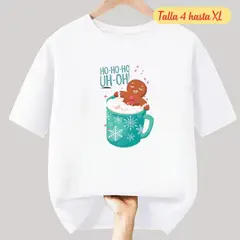 GENERICO - Polos Navidad Algodon Jengibre Blanco - Tallas 4 hasta XL