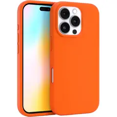 GENERICO - CASE DE SILICONA PARA IPHONE 16 PRO NARANJA