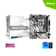 ASROCK - PLACA H610M-HDV/M.2+ D5 LGA 1700 2DDR5 HDMI DP Micro ATX