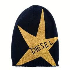 KAST PE - Beanie para niña Estrella Dorada Diesel - Negro