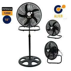 ALFER - Ventilador 3 en 1 De 18″ 120 Watts Negro