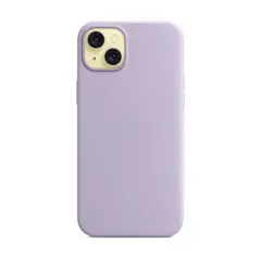 GENERICO - Case para Iphone 15 de silicona con logo protector lila