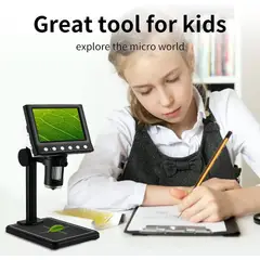 GENERICO - Microscopio Digital Pantalla LCD 4,3 inch Estudiante niños Educativo