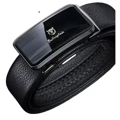 BULLCAPTAIN - Cinturon Correa de Cuero Negro PD005