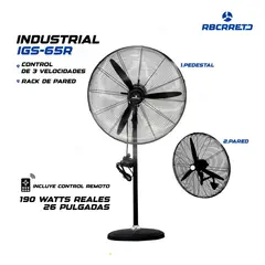 RBC - VENTILADOR INDUSTRIAL 30 PULGADAS 300W CON CONTROL MARCA IGS-75R