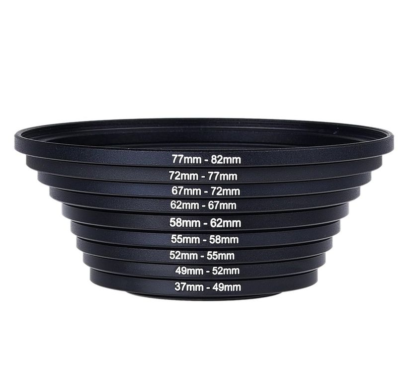 Juego de Anillo Adaptador 37mm a 82mm Step Up