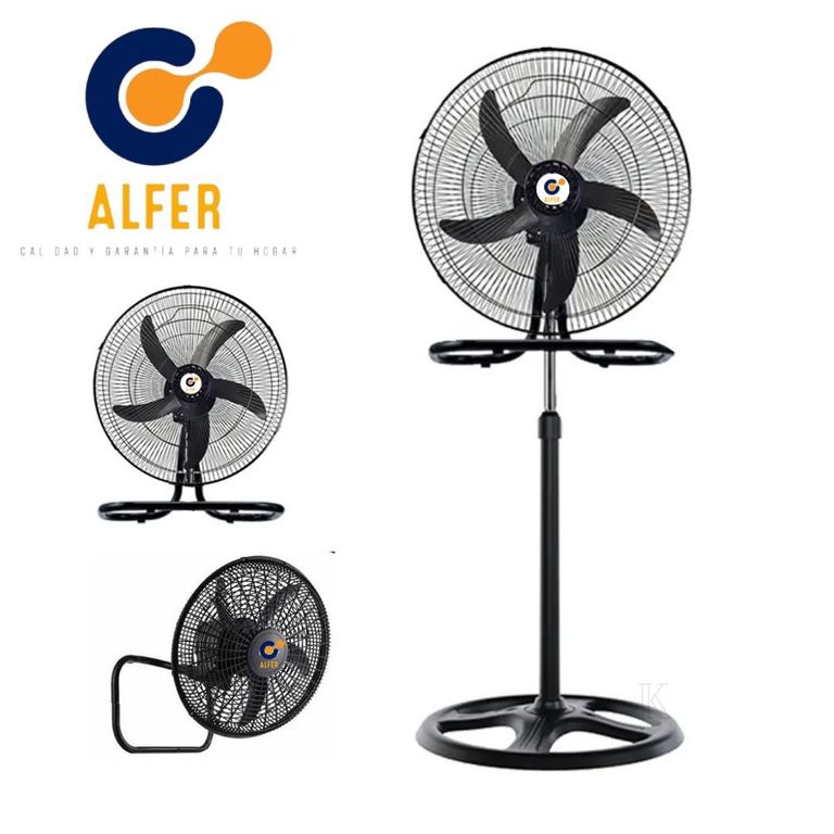 Ventilador 3 en 1 De 18″ y 120 Watts Negro