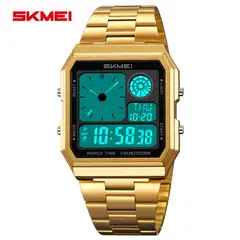 SKMEI - Reloj 2353 Dorado Digital Hora Mundial